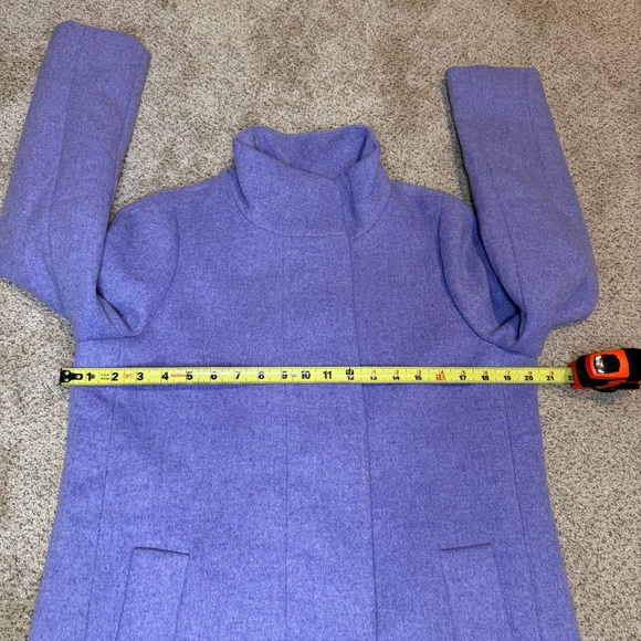 NWT J Crew Lilac Purple Wool Blend Cocoon Pea Coat - Picture 11 of 13